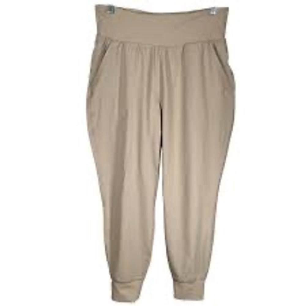 Old Navy Women's 4X Tan Jogger StudioSmooth High-Rise Go-Dry